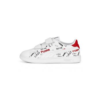 Pantofi sport de piele ecologica cu benzi velcro Smash V2 Brand Love