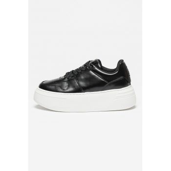 Pantofi sport flatform de piele