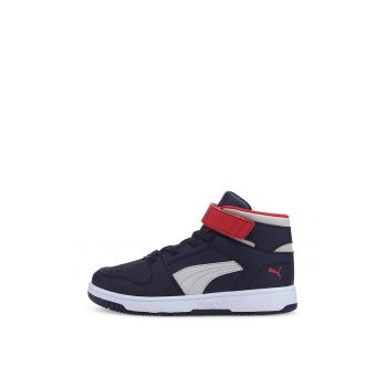 Pantofi sport mid-hi de piele ecologica cu design colorblock Rebound Layup
