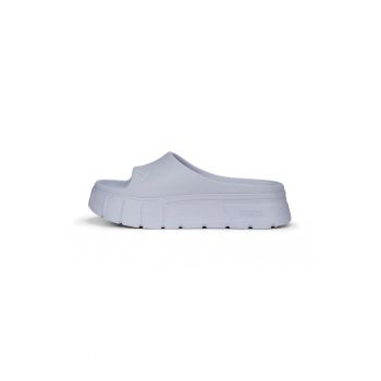 Papuci flatform cu detaliu cu logo in relief Mayze Stack