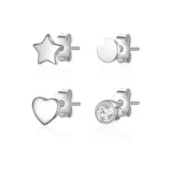 Set de cercei cu tija si zirconia