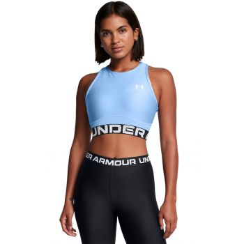 Top crop cu banda logo pentru fitness