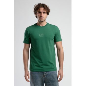 Tricou cu logo si decolteu la baza gatului