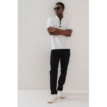 Tricou din bumbac cu guler polo