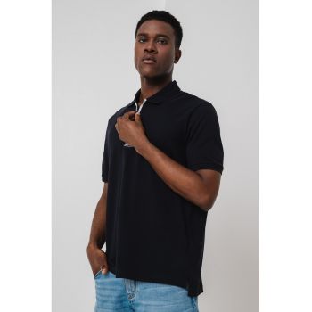 Tricou din bumbac cu guler polo