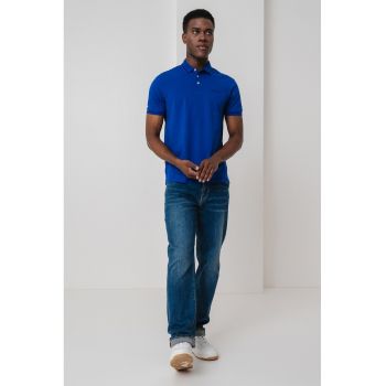 Tricou polo cu detalii contrastante