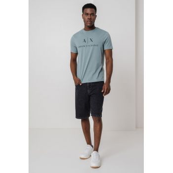 Tricou slim fit de bumbac cu logo