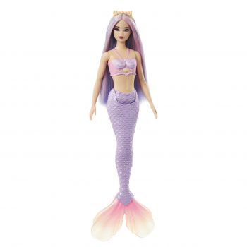 Barbie Dreamtopia Papusa Sirena Cu Par Mov Si Coada Mov