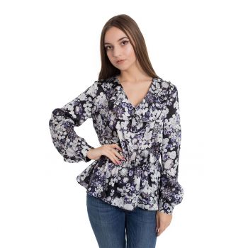 Bluza din satin cu volane Patricia