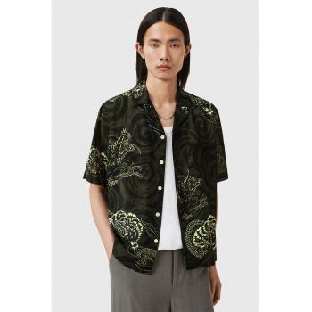 Camasa din amestec de in cu model chinezesc traditional Sidewinder