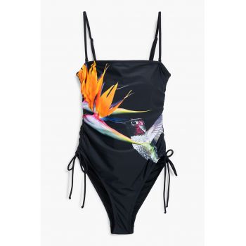 Costum de baie intreg cu model tropical