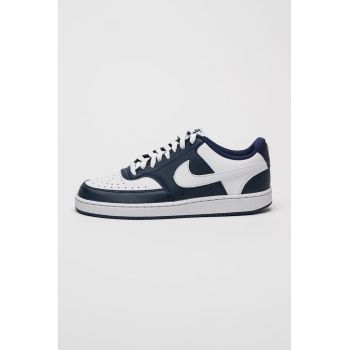 Pantofi sport de piele ecologica cu logo Court Vision