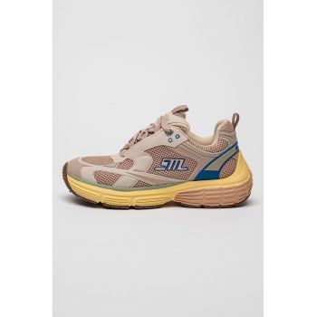 Pantofi sport Parker din piele ecologica cu insertii din plasa