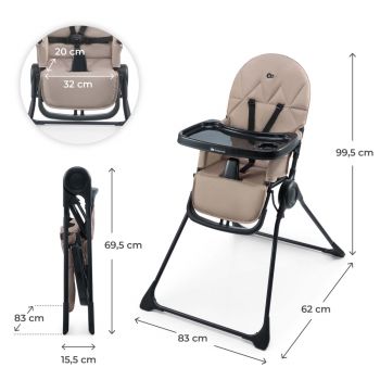Scaun de masa pentru copii Kinderkraft Binci Beige