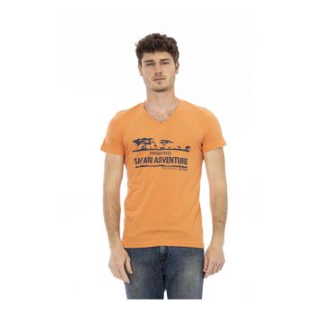 Tricou cu decolteu in V si imprimeu