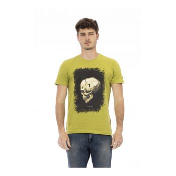 Tricou cu decolteu la baza gatului si imprimeu