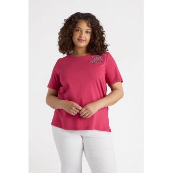 Tricou din amestec de lyocell cu cristale