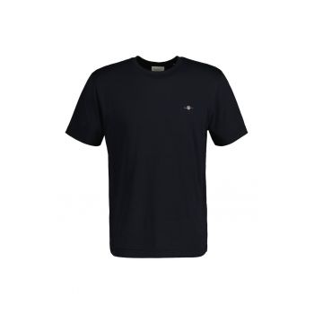 Tricou din bumbac cu decolteu la baza gatului Shield