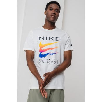 Tricou din bumbac cu imprimeu contrastant