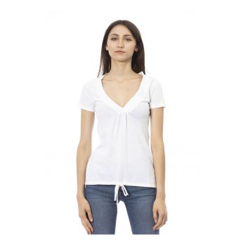 Tricou slim fit cu decolteu in V