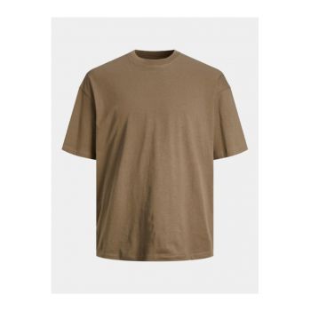 Tricou uni cu decolteu la baza gatului