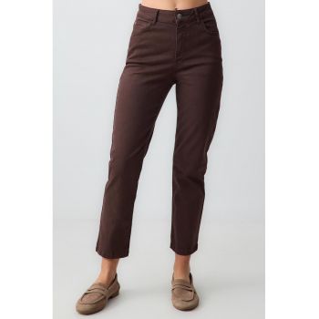 Blugi crop cu croiala slim-fit Blugi crop cu croiala slim-fit