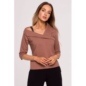 Bluza cu decolteu asimetric -