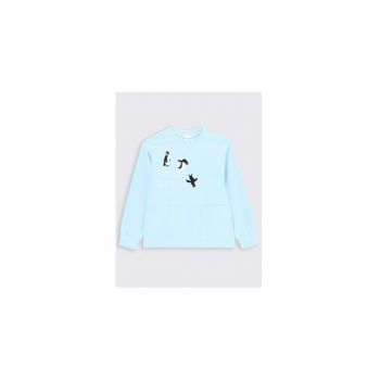Bluza Fete - 303333324 - Bumbac - Albastru Bluza Fete - 303333324 - Bumbac - Albastru