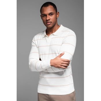 Bluza polo cu dungi