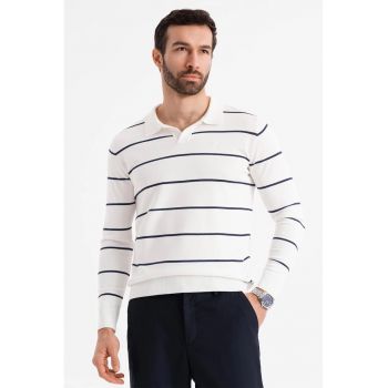Bluza polo cu dungi