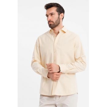 Camasa din bumbac cu model uni