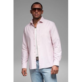 Camasa din bumbac cu model uni