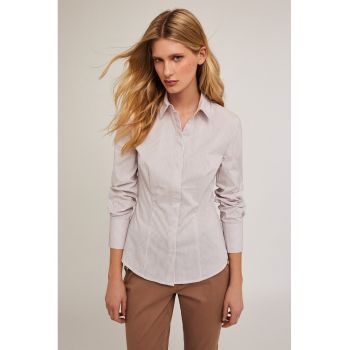 Camasa din poplin cu model in dungi