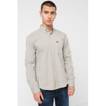Camasa slim fit cu buzunar pe piept Evito