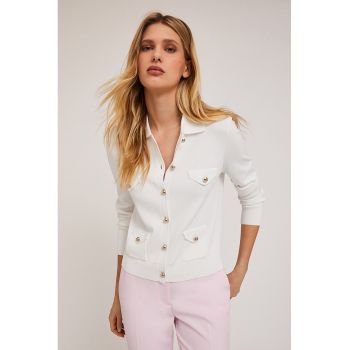 Cardigan cambrat cu nasturi