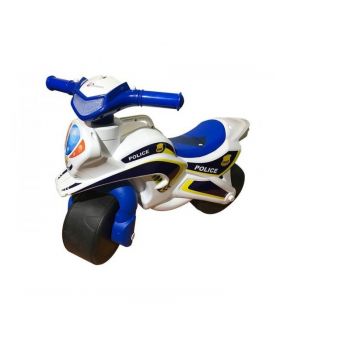 Motocicleta de impins MyKids Police Music 0139/51 Alb Albastru