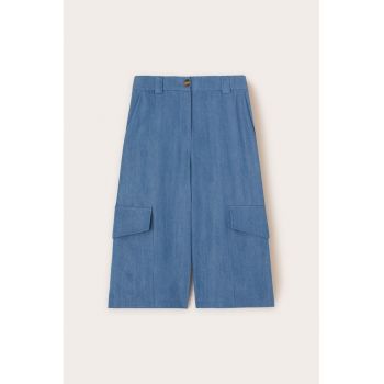Pantaloni culotte cargo din lyocell