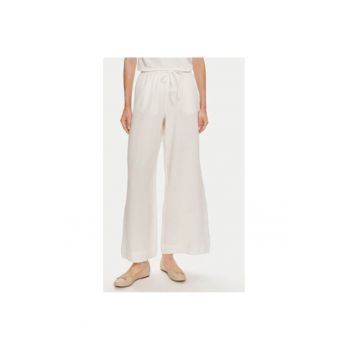 Pantaloni dama  bumbac alb