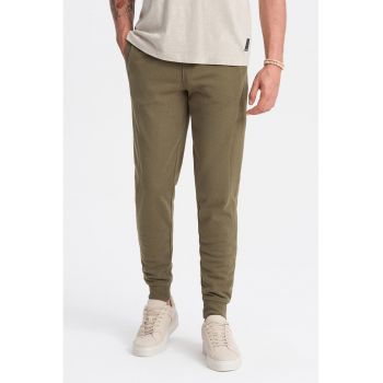 Pantaloni de trening din bumbac cu buzunare laterale
