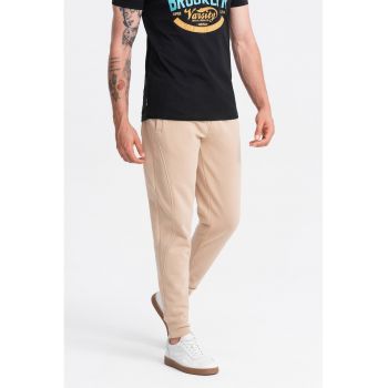 Pantaloni de trening din bumbac cu buzunare laterale