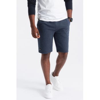 Pantaloni scurti din amestec de bumbac cu aspect texturat