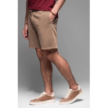 Pantaloni scurti din amestec de bumbac cu buzunare laterale