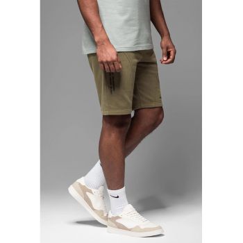 Pantaloni scurti slim fit din amestec de bumbac