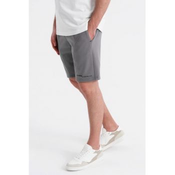 Pantaloni scurti slim fit din amestec de bumbac