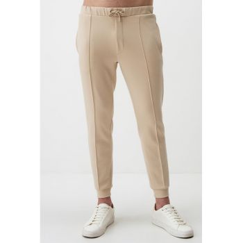 Pantaloni slim fit de trening din amestec de modal cu snur