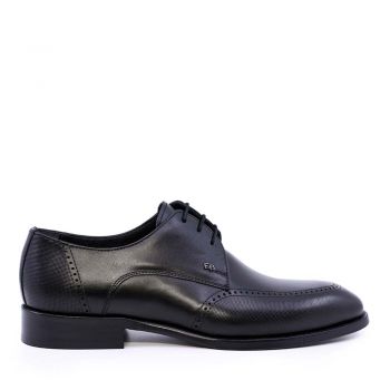 Pantofi derby bărbați Enzo Bertini Premium Collection negri din piele naturală 3389BP1424N