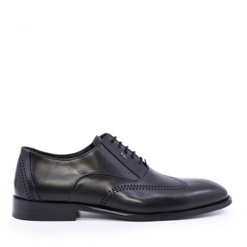 Pantofi oxford bărbați Enzo Bertini negri din piele naturală 3869BP2381N