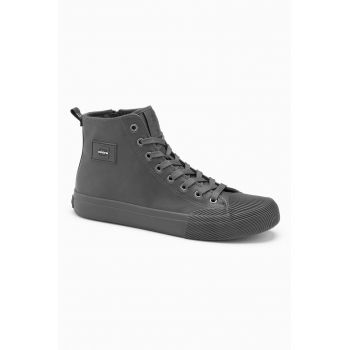 Pantofi sport de piele ecologica cu sireturi