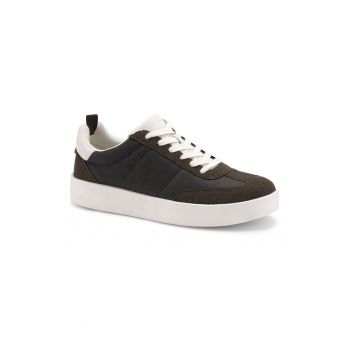 Pantofi sport din piele intoarsa sintetica cu varf rotund
