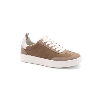 Pantofi sport din piele intoarsa sintetica cu varf rotund